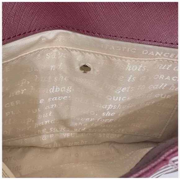 Kate Spade STORYBOOK Fairmount square burgundy/white/stripe crossbody EUC - Picture 10 of 10